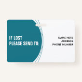 ID logo van aangepaste foto van werknemers Badge (Achterkant)