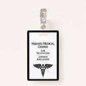 ID medisch medewerker dubbelzijdig Badge (Achterkant met clip)