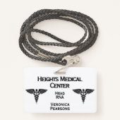 ID medisch medewerker dubbelzijdig Badge (Achterkant met draagriem)