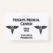 ID medisch medewerker dubbelzijdig Badge (Voorkant)