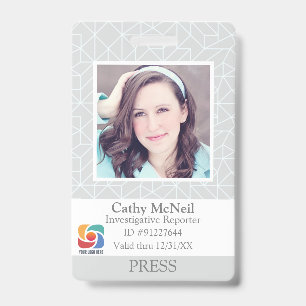 ID Moderne Chic Press Reporter Fotograaf Badge
