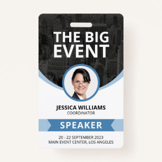 ID Moderne conferentiebezoeker voor bezoekerssprek Badge