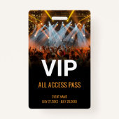 ID Music Festival VIP All Access Pass-evenement Badge (Voorkant)