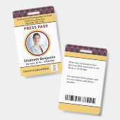 ID Naam Werknemer  Aangepaste foto Logo Bar Code Badge (Voor- en achterkant)