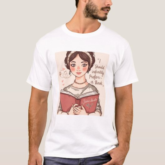 id oneindig de voorkeur aan een boek t-shirt (Voorkant)