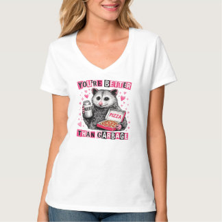 I'd Pick You Over Trash Funny Retro Raccoon T-shirt