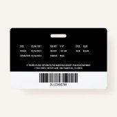 ID politieagent Badge (Achterkant)