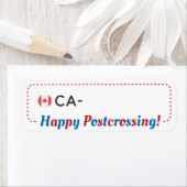 ID postkruising Briefkaart CA Canada Postcrosser ラ Etiket (Insitu)