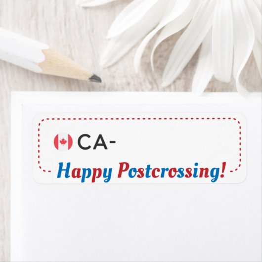 ID postkruising Briefkaart CA Canada Postcrosser ラ Etiket (Insitu)