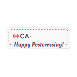 ID postkruising Briefkaart CA Canada Postcrosser ラ Etiket