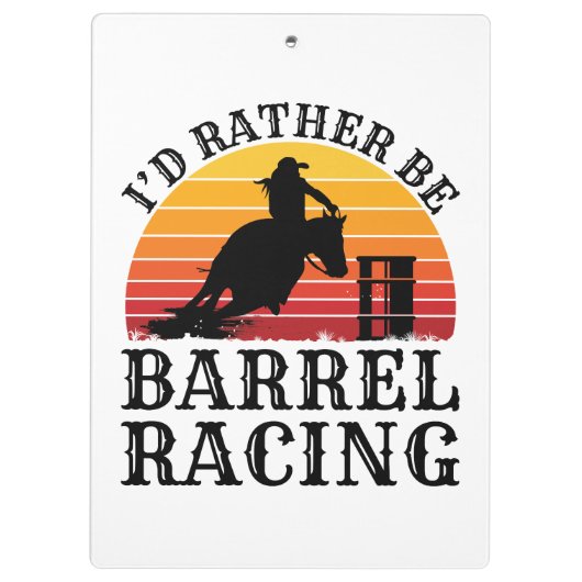 I'd Rather Be Barrel Racing Klembord (Achterkant)