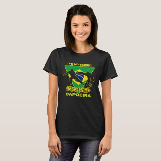 Id Rather Be Doing Capoeira  Capoeira  Quote T-shirt (Voorkant volledig)