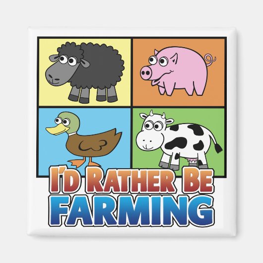 I'd rather be farming! (virtual farmer) magneet (Voorkant)