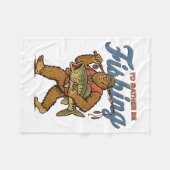 I'd Rather Be Fishing Bigfoot  Fleece Deken (Voorkant (Horizontaal))
