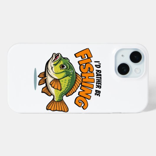 I'd Rather Be Fishing Case-Mate iPhone Case (Achterkant (horizontaal))