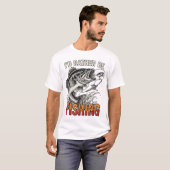 I'D Rather Be Fishing Graphic Bass Dad  T-shirt (Voorkant volledig)