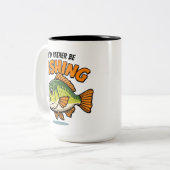 I'd Rather Be Fishing  Tweekleurige Koffiemok (Voorkant links)