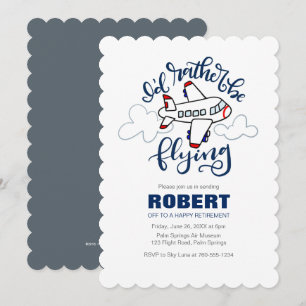 I'd Rather Be Flying, Airplane Invitation Kaart