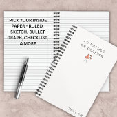 I'd Rather Be Golfing Flamingo Notebook Modern  Notitieboek