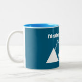 I'd Rather Be In Bridger Bowl Mountain Tweekleurige Koffiemok (Links)