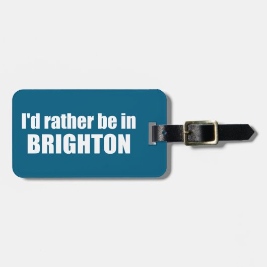 I'd Rather Be In Brighton Utah Bagagelabel (Voorkant horizontaal)