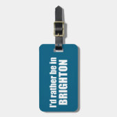 I'd Rather Be In Brighton Utah Bagagelabel (Voorkant verticaal)