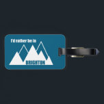 I'd Rather Be In Brighton Utah Mountain Bagagelabel<br><div class="desc">Located just east of Salt Lake City,  Utah,  Brighton Resort is one of the best ski and snowboard resorts in America! This great vintage design has a retro look.</div>