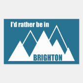 I'd Rather Be In Brighton Utah Mountain Rechthoekige Sticker (Voorkant)