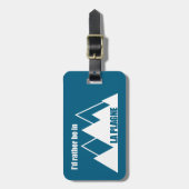 I'd Rather Be In La Plagne France Mountain Bagagelabel (Voorkant verticaal)