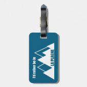 I'd Rather Be In La Plagne France Mountain Bagagelabel (Achterkant verticaal)