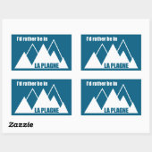 I'd Rather Be In La Plagne France Mountain Rechthoekige Sticker (Vel)