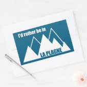 I'd Rather Be In La Plagne France Mountain Rechthoekige Sticker (Envelop)