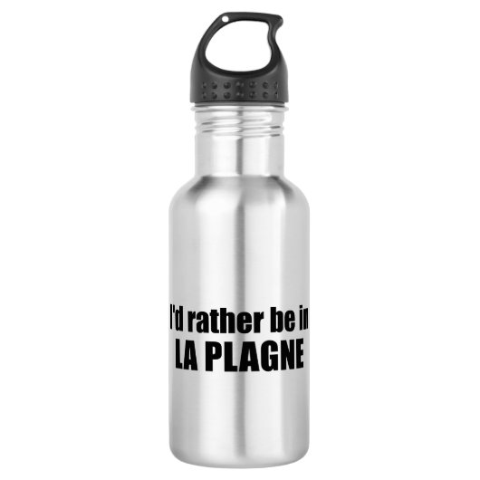 I'd Rather Be In La Plagne France Waterfles (Voorkant)