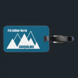 I'd Rather Be In Snoqualmie Washington Mountain Bagagelabel<br><div class="desc">Nestled in the foothills of the Cascade Mountains, Snoqualmie Washington serves as a premier gateway to high-octane adventures, ranging from technical downhill mountain biking at the Summit Bike Park to world-class rock climbing at the nearby Exit 32 and 38 crags. When winter arrives, the area transforms into a hub for...</div>
