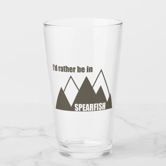I'd Rather Be In Spearfish South Dakota Mountain Glas (Voorkant)