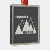 I'd Rather Be In Spearfish South Dakota Mountain Metalen Ornament (Rechts)