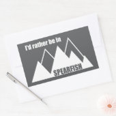 I'd Rather Be In Spearfish South Dakota Mountain Rechthoekige Sticker (Envelop)