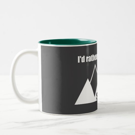 I'd Rather Be In Spearfish South Dakota Mountain Tweekleurige Koffiemok (Links)