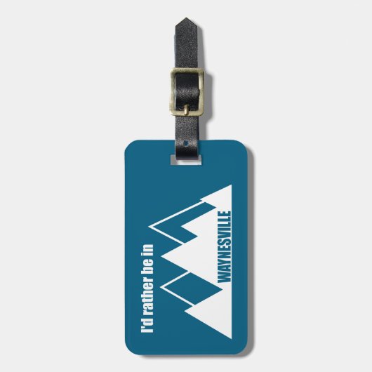I'd Rather Be In Waynesville Mountain Bagagelabel (Voorkant verticaal)