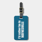 I'd Rather Be In Waynesville North Carolina Bagagelabel (Voorkant verticaal)