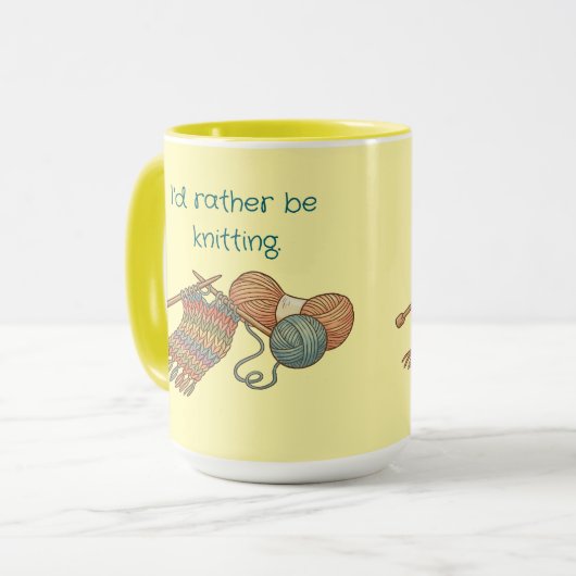 I'd rather be knitting. mok (Voorkant links)