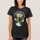 I'd Rather Be Off Grid Off Grid Happy Camping Moun T-shirt (Voorkant)