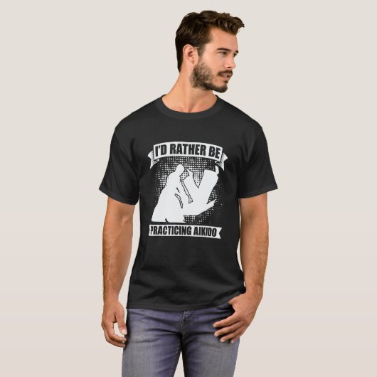 I'd Rather Be Practicing Martial Samurai Fighter A T-shirt (Voorkant volledig)