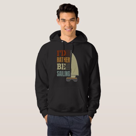 I'd Rather Be Sailing Catamaran Captain  4 Hoodie (Voorkant volledig)