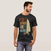 I'd Rather Be Sailing Catamaran Captain  4 T-shirt (Voorkant volledig)