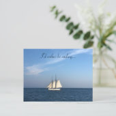 I'd Rather Be Sailing Postcard Nautical Sea Ocean Briefkaart (Staand voorkant)