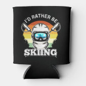 I'd Rather be Skiing, Funny skier Gift Blikjeskoeler (Voorkant)