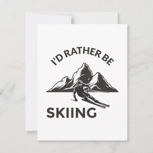 ID Rather be Skiing - Skier Gift, Winter Sport (Voorkant)