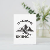 ID Rather be Skiing - Skier Gift, Winter Sport (Staand voorkant)