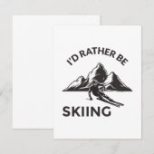 ID Rather be Skiing - Skier Gift, Winter Sport (Voorkant / Achterkant)